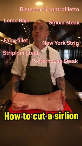 What cheapest steak at home?   cutting your own, steaks from a subprimal like a sirloin will make it a bit cheaper to eat quality beef at home. This is how I cut a sirloin. Let me know what kind of meat you want me to show you how to cut next.  ##cooking##steak##beef##bbq##grill##foryou##viralvideo   