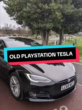 If the Tesla Model S was a playable car on the old playstation 😂😂😂 #carsoftiktok #cars #car #tesla #ev #electriccar #playstation 