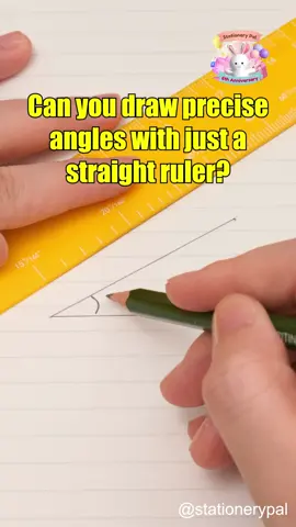 Can you draw precise angles with just a straight ruler?🤨  🔎 Angle Ruler
 #capcut #stationerypal #stationery #fyp #highlighter #hacks #eraser #schoolhacks #tips #backtoschool 