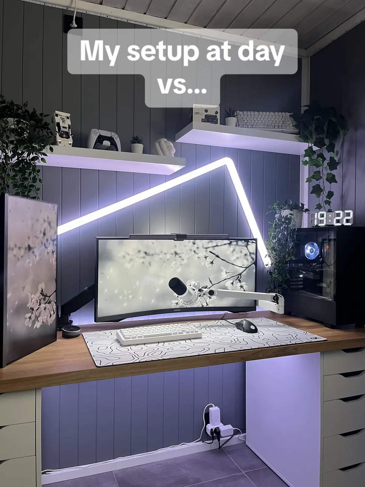 Bad post but I needed to make something quick #techtok #cooltech #techreviews #techcreator #desksetup #viral #xyzbca #fyp #fypシ #GamingSetup #gaming #officesetup #whitesetup #gamingroom #pcbuild #pctips #wallpapers #wallpaper #wallpaperengine #aquatech #setup #setupatday #setupatnight #vs #day #night #daylight #naturallight 