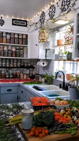 Truth is, it's hard work. But it's  dreamy! ✨️🌿🌺 #homesteadkitchen #kitchen #organizedkitchen #kitchenpantry #pantry #pantryorganization #kitchenwitch #kitchenwitchery #urbanhomestead #reallife #kitcheninspo #smallkitchen #vintagekitchen #seedtoseal #preservingtheharvest #homegrown  #foodpreservation #apothecary  #diylife 
