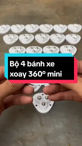 Bộ 4 bánh xe xoay 360° mini bằng thép không rỉ thông dụng chịu tải đến 100kg. #banhxedichuyen #banhxexoay360 #banhxedichuyendonang 
