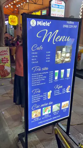 bảng menu quảng cáo siêu mỏng siêu sáng kêtd hợp chân đứng chữ T 2 mặt 