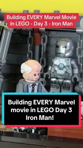 Buikding EVERY Marvel movie in Lego - Day 3 - Iron Man #lego #legomarvel #legoavenger #legoironman #ironman #marvel