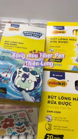 Bảng màu fiber pen thiên long nè #studywithme #freeship #butahungloi #dodunghoctap #fiberpen #fiberpenthienlong #thienlong #colorkit 