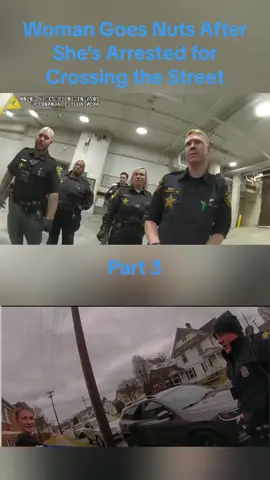 Woman Goes Nuts After She's Arrested for Crossing the Street part 3#cops #copsoftiktok #copsontiktok #police #bodycam #policeoftiktok #policeontiktok #fyp #foryou 