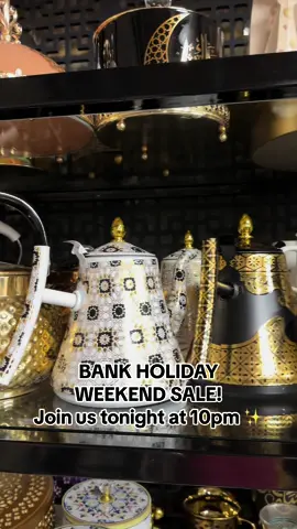 BANK HOLIDAY  WEEKEND SALE!  Join us tonight at 10pm ✨
