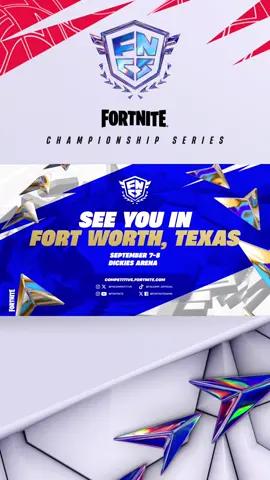 🇺🇸 FORT WORTH, TEXAS! #FNCS Global Championship: September 7-8, 2024! Read our blog: fn.gg/FNCSGC2024