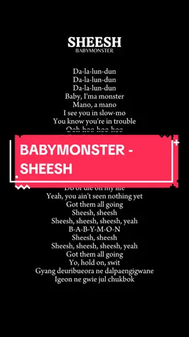 BABYMONSTER - SHEESH  #babymonster #baemon #sheesh #comeback #kpop 