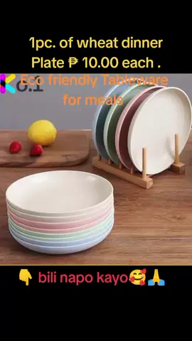 1pc. of wheat straw Dinner plate -round fruit dish eco- friendly table ware for meals #bilinapokayo🥰 #tiktokviral #foryourpage #roundplate #wheat #dinnerplate #wheat #tiktokshop #tiktokaffiliate #tableware #fypシ゚viral 