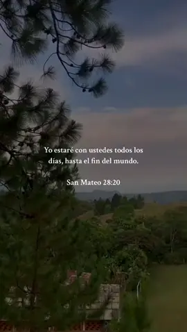 ‭‭San Mateo‬ ‭28‬:‭20‬ ‭DHHS94‬ ‬ ”y enséñenles a obedecer todo lo que les he mandado a ustedes. Por mi parte, yo estaré con ustedes todos los días, hasta el fin del mundo.“