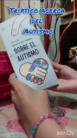 ADQUIERE NUESTRO TRIPTICO INFORMATIVO PARA TRABAJAR LA CONCIENTIZACIÓN SOBRE EL AUTISMO💙✨ Enviamos la palabra 