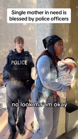 Single mother in need is blessed by police officers