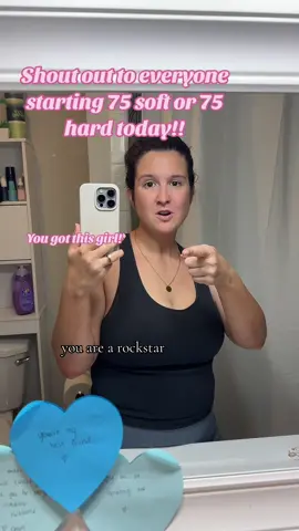 To everyone that told me they were starting their fitness goals today!!! You got this. I’m cheering you on! 🫶🏻  #75softchallenge #75hardchallenge #75soft #75hard #fitnesstok #momtok #momfitness #newmonthnewgoals #april 