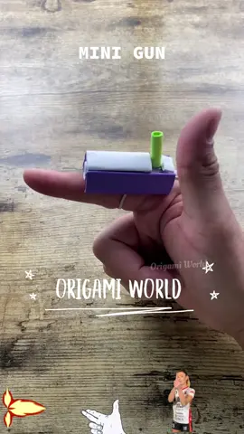 Paper Mini Gun Origami Tutorial #gun #minigun #papercraft #crafts #origami #origamitutorial #paperfolding 