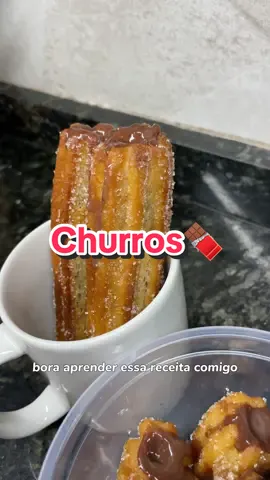 Churros em casa 💖🥹  #churros #doce #chocolate #receita #cozinhando #casal #casa #donadecasa 
