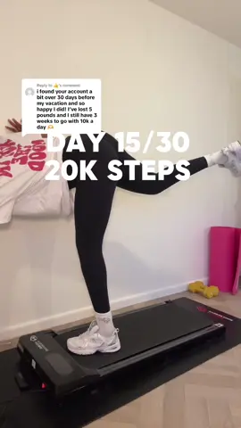 Replying to @👍 DAY 15/30 OF WALKING 20K STEPS A DAY! HALFWAY THERE! DM me the word WEIGHTLOSS on instagram (Stylengelfit) if you want to gain access to the full video breakdown of how I lost my weight, and how you can do it as well! #fyp #walking #walkingforweightloss #weightloss #cardio #cardioworkout #weightloss #walkingpad #20ksteps #10ksteps #weightlossprogress 