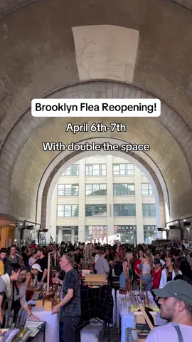 Bigger. Better. Brooklyn Flea! See you this weekend, April 6th-7th for our grand reopening. Now, post construction, we've got double the physical space under the archway and on the beautiful open plaza — perfect for kicking off our 16th season in business. Come celebrate our Sweet Sixteen with us! 🥳  #brooklynshopping #nycshopping #brooklynflea #antiquefinds #vintagefinds #nycthingstodo #grandopening #vintageshopping