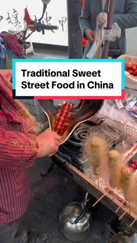Satisfy your sweet tooth with a taste of China's iconic candied haws 🍬 Watch as high-speed rotation creates delicate syrup filaments. Discover the heartwarming story of a deaf-mute entrepreneur turned online sensation. 🌟 Would you try this?  🎥 @Mr Yang  📍 China  #chinatok #visitchina #streetfood #candiedhaws #chinatrip #foodietravel 