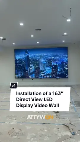 Check out this 163” Direct View LED Display Video Wall ATTYWON recently installed in a client’s home.  Why an LG Direct View Display? LG Direct View displays offer vibrant colors, sharp images, and remarkable brightness. With LEDs replacing LCD panels, you can enjoy astounding contrast and superior visual quality in every pixel! The next step will be to install a surround sound system to complete this luxurious entertainment space. Stay tuned to see which speakers they chose!  Get in contact with us at ATTYWON@gmail.com for all of your smart home wants and needs! #lgdirectview #directview #lgtv #lgmagit #directviewled #smarthomes #attywon #videowall  