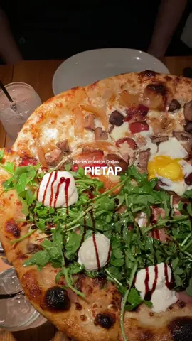 ordered the sausage, prosciutto, and mushroom pizzas !! so yummy :) my fav was the mushroom because it came with a fried egg and was super flavorful 😋 #fyp #foryou #pizza #pietap #dallas #dallastexas #texas #dallasfoodreview #FoodTok 