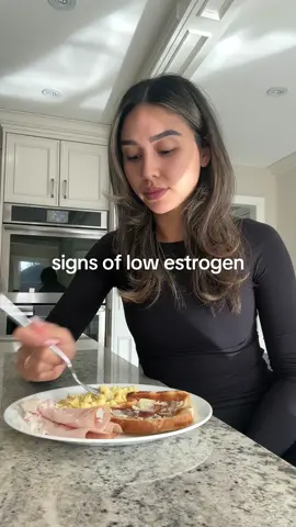 If you’re experiencing these symptoms you may have low estrogen 🤔 Comment HORMONES for more info on our hormone balancing supplements 💕 #smoo #hormonebalance #pcosweightloss #pcosawareness #hormonehealth 