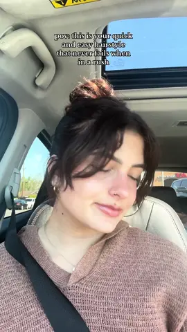i swear by this hairstyle it has yet to fail me! #quickeasyuphairstylesforwork #lazyworkhairstylesmediumlength #easycutelazyhairstyles #cutepulleduphairstylesforwork #easyquickuphairstyles #easyhairstyles 