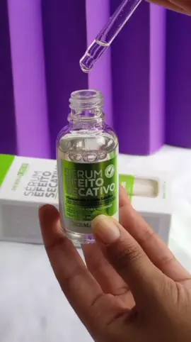 Sérum Efeito Secativo 💚 perfeito para pele oleosa e com acne. #serumsecativo  #serum 