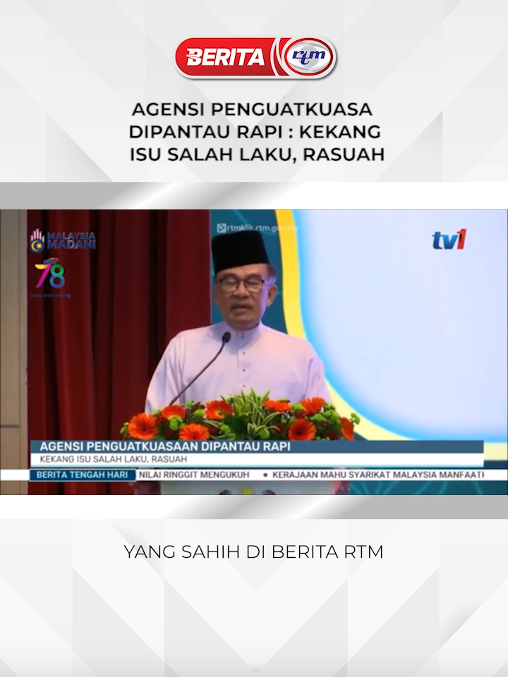 AGENSI PENGUATKUASA DIPANTAU RAPI : KEKANG ISU SALAH LAKU, RASUAH #BeritaRTM  #RTM  #trendingnewsmalaysia  #beritaditiktok  #viralvideo  #fyp