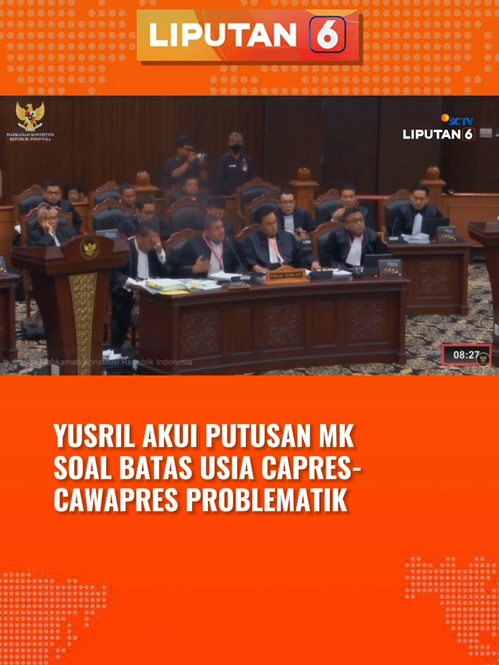 Yusril akui putusan MK soal batas usia Capres-Cawapres problematik. #putusanMK #yusrilihzamahendra #yusril #sidangMK  #sengketapemilu  #pemilu2024  #pilpres2024  #pemilu  #pilpres  #anies  #muhaiminiskandar  #aniesbaswedan  #cakimin  #prabowo  #prabowosubianto  #gibran  #gibranrakabuming  #newssctv  #liputan6sctv  #liputan6pagi  #liputan6siang  #tiktokberita  #tiktoknews  #beritatiktok  #beritaditiktok  #viral  #fyp  #foryoupage