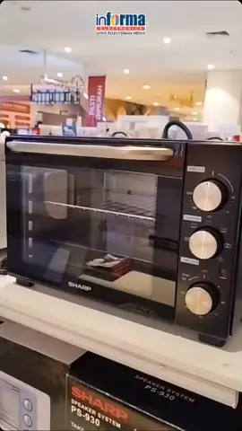 Sharp menghadirkan oven dengan kapasitas 32 liter yang memiliki fungsi toast, grill, bake, roast, rotisserie, dan convection. Memiliki desain pintu transparan dengan gagang ergonomis yang nyaman digenggam. Memiliki 3 pilihan kenop lower, upper, both heater yang mudah digunakan.  #promo #informaelectronicscemara #sharp #homeofelectronics #fyp 