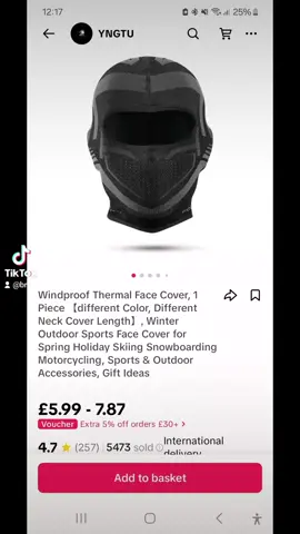 #fyp #fypシ #motorbike #ski  windproof Thermal Face Cover perfect for bikers, skiers, winter  click link for full description and to purchase 