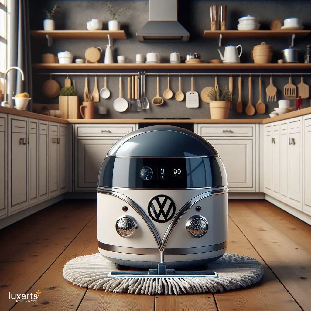 Volkswagen Bus Inspired Robot Vacuum & Mop 🚌🧹🤖 #VWBusRobotCleaner #AutomatedCleaning #RetroTech Introducing the Volkswagen Bus Inspired Robot Vacuum & Mop, a fusion of iconic design and cutting-edge technology. This innovative cleaning device takes inspiration from the VW Bus, bringing retro charm to your modern home cleaning routine. Equipped with advanced sensors and intelligent navigation, it effortlessly navigates your floors, vacuuming up dirt and debris while also mopping for a thorough clean. Sit back, relax, and let this stylish robot handle the dirty work, keeping your floors sparkling and your home looking its best. 🌟🧽🚮 