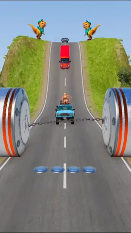 Cars vs Chained Hydraulic Crush #14 - BeamNG.drive #beamng #beamngdrive #gaming #fyp 