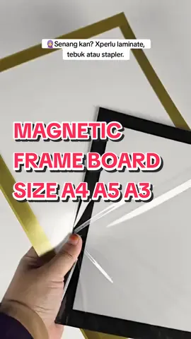 Replying to @watie_husain Magnetic frame board size a4 ni boleh letak memo..notis..time table..hiasan dinding..nak hias rumah, sekolah, papan kenyataan, klinik, office ..kedai pun cun..lebih kemas tak berhabuk.tak perlu tebuk senang tampal je Magnetic Frame, kat mana2 pon blh lekat, tak payah tebuk bagai, nak tukar2 dokumen pun senang. #magneticframe  #magneticdisplayboard #photoframe  #homediyshop #xyzcba #foryoufeed  #foryou #foryoupage #foryourpage  #MYFUNtasticpayday  #tiktokshophappybigday #fyp  #walldecor #walldecoration 