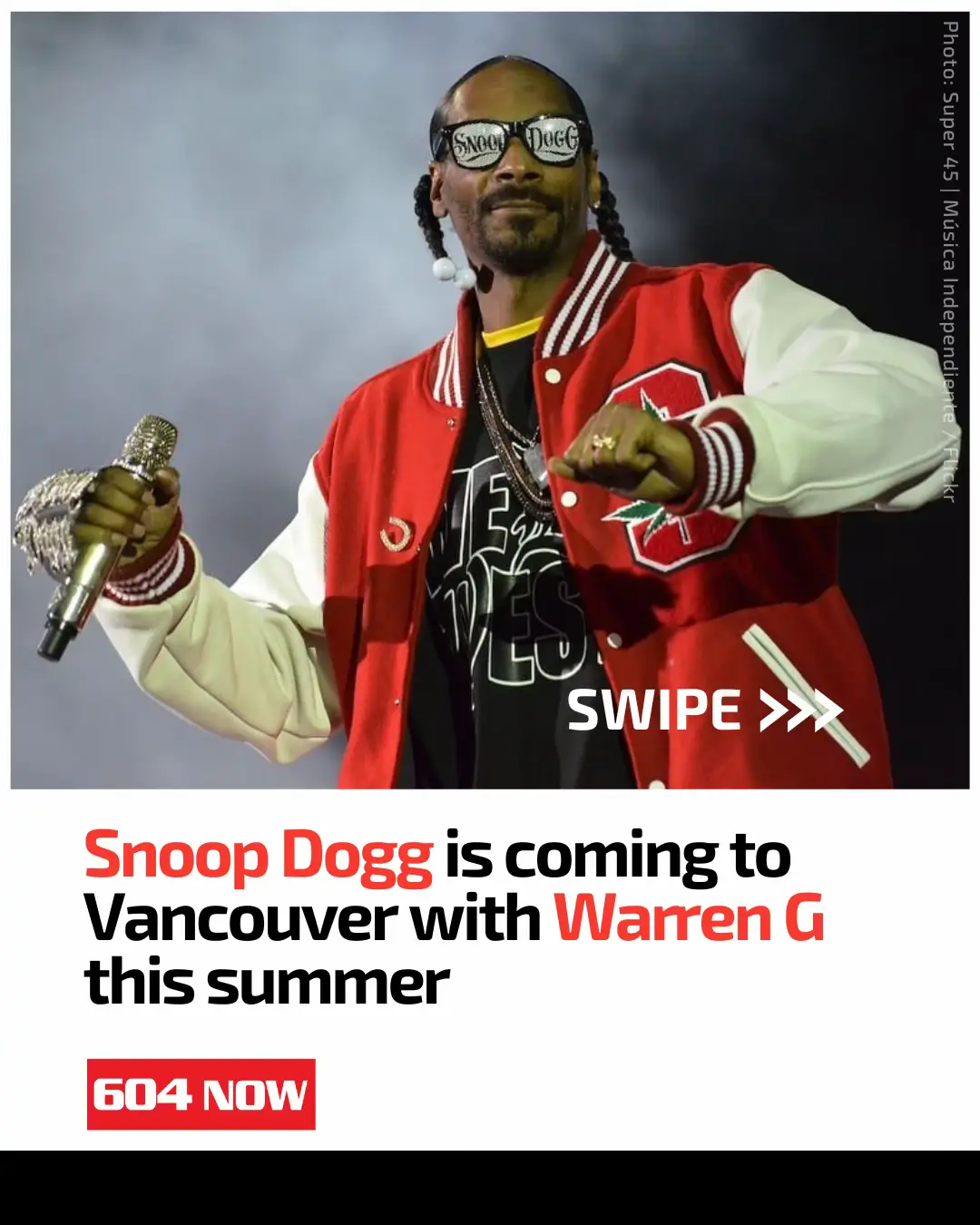 Save the date! Snoop Dogg is bringing the Cali to Canada tour to Vancouver!  #604Now #Vancouver #snoopdogg #warreng 