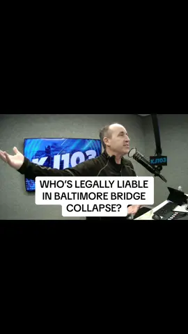 Attorney @Noble McIntyre explains the legal liability possibilities of the Francis Scott Key Bridge collapse in Baltimore. #fyp #foryoupage #oklahoma #oklahomacity #KJ103 #legaladvice #legal #noblemcintyre #askalawyer #baltimorebridge #bridgecollapsed #shipaccident #fransisscottkey 