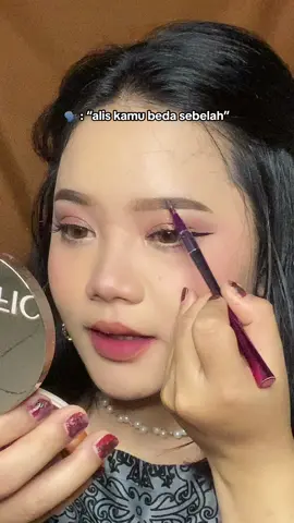 udh berdamai dgn diri sendiri krn alis ga sama, eh ada yg nyeletuk😊 #makeup 