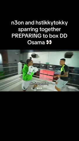 n3on and hstikkytokky sparring together PREPARING to box DD Osama 👀 #n3on #n3onclips #hstikkytokky #viral #trending #xyzbca 