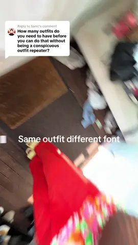 Replying to @Sanic I definitely repeat outfits with different fonts  #blackgirltiktok 