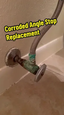 Replacing a severely corroded multi-turn shutoff vlave for a toilet. This thing was a flood waiting to happen. #plumbing #repair #plumber #trades #trending #fypシ  #longervideos #oateyambassador 