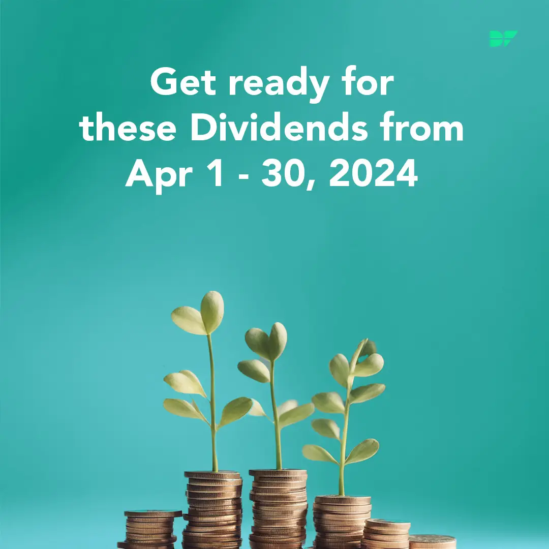 Get Ready for these Dividends from Apr 1 – 30 Watch out for these upcoming dividends in the PSE. Always remember that you should already own the stock at least 1 trading day before the ex-date to qualify for the dividends. #DragonFi #InvestAmbitiously