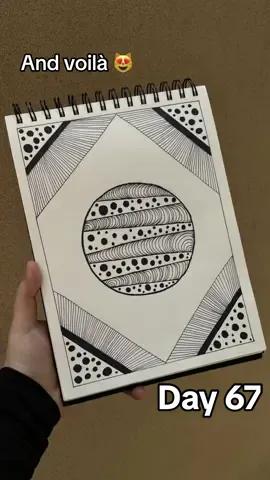 Day 67 of Zentangle art 😻 simple art ✨ (This is one of the simplest doodle i’ve ever drawn do give it a try 🤗 Thank you for for your immense ♥️)  @Doodle with Nadia 👈🏻 do watch #doodlewithnadia #dotd #viral #fyp #drawing #zentangle #tutorial #circleart #doodlepattern #easyart #creativeidea #dailydoodlechallenge #easypatterns Zentanlge art | doodle art | easy art | art tutorial | doodle idea | tutorial 