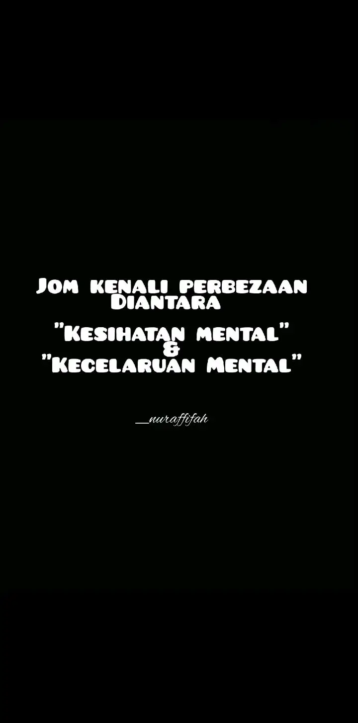 Jom kita kenal apa itu kesihatan mental dan kecelaruan mental. #mentalillnes #tentangsembuh #tentangdewasa #MentalHealth #kesihatanmentaldanemosi 