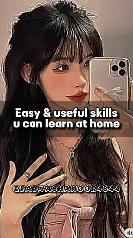 Easy & useful skills u can learn at home 🖤 #fyp #fypシ゚viral #foryoupage #trending #like #share 