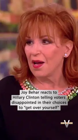 #JoyBehar reacts after former Sec. #HillaryClinton told voters complaining about their options for the 2024 election to 