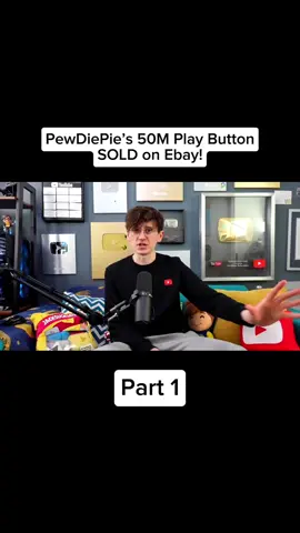 Part 1 - PewDiePie’s 50M Play Button on Ebay! #pewdiepie #jacksucksatlife #youtube #playbutton #foryou #fypシ゚viral 