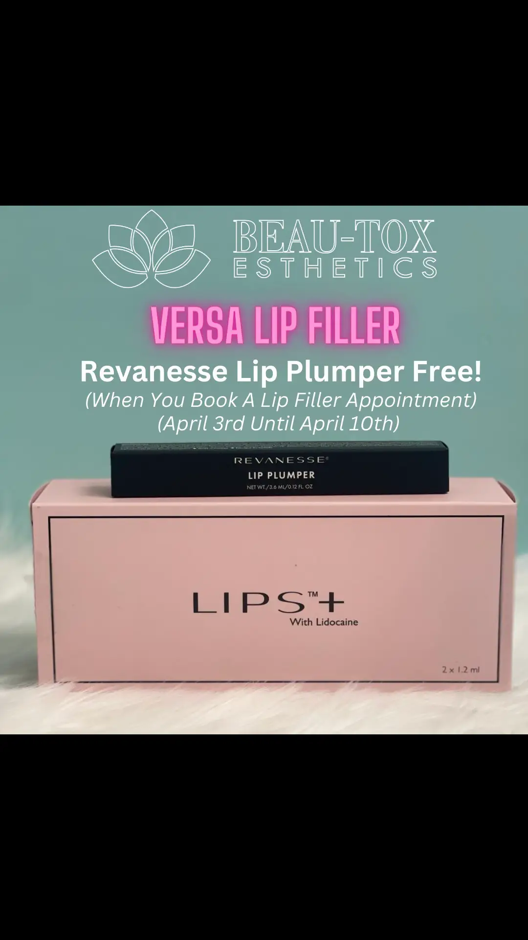 Get a FREE Revanesse Lip Plumper 👄 When You Book a Lip Filler Appointment!! (Versa Lip Filler) Link In Bio. Limited Time Only From April 3rd - April 10th 💕 #revanesseversa #revanesselips💋 #lipfiller 