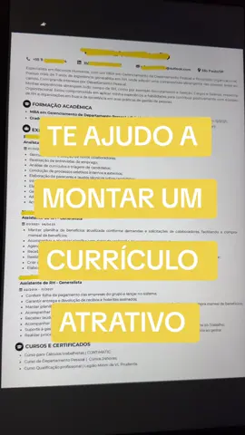 Análise de CV #analisandocurriculo #curriculo #emprego #comomontarumcurriculo #linkedin #vagas #estagio #estagiario #direito #advogado #recemformada  @Nat - Currículo & Recrutamento 