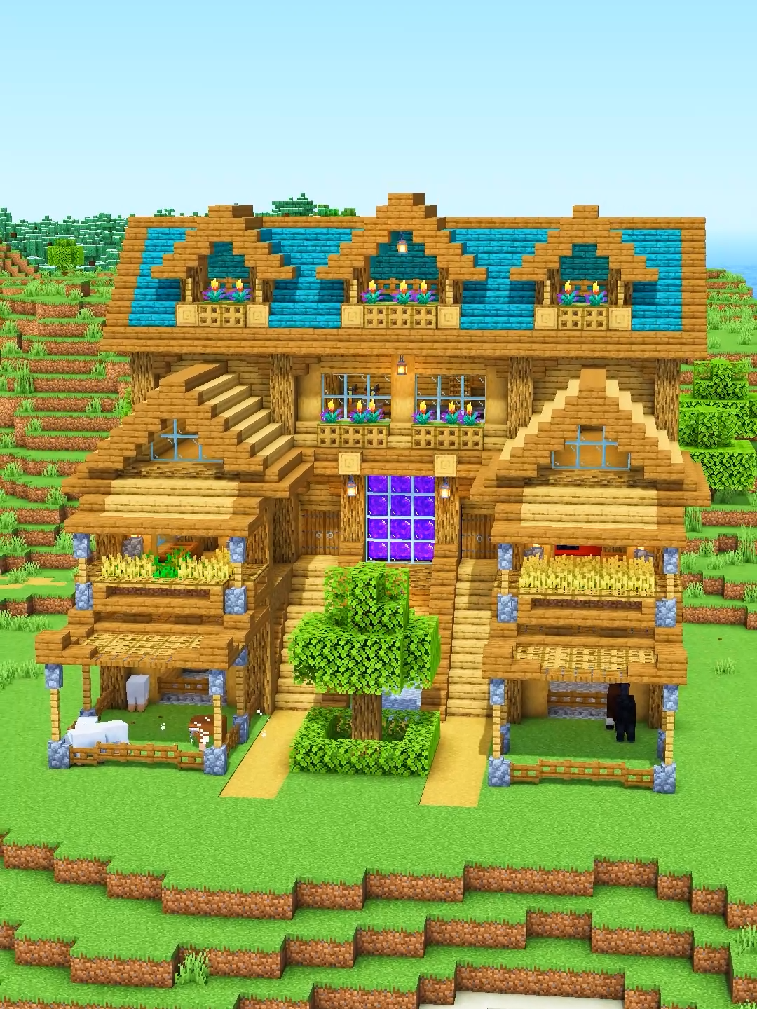 Starter House (61) can be downloaded via the link in my bio! 📥 Download includes: Java & Bedrock world & Schematic 📐 The 3D Guide is available for All Access Pass members! 🔍 You can find tutorials at charliecustard.com on how to import worlds, how to use litematica for the schematics and how to use the 3D Guides! 🤫 Members can join my survival world too! #charliecustardbuilds#Minecraft